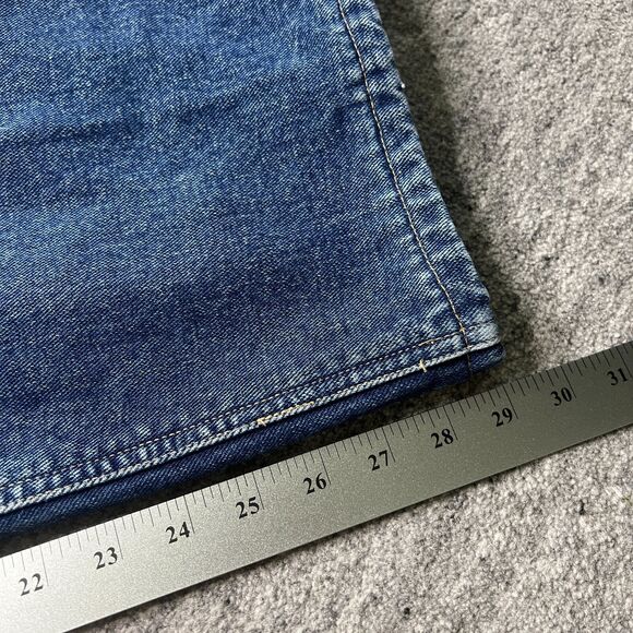 Lands End Square Rigger Mens Jeans Fleece Lined Warm Winter Dark Denim 44x29 - Picture 7 of 9